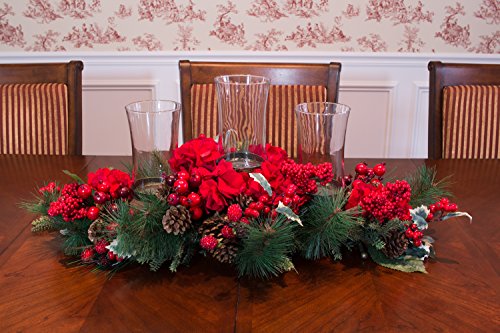 Product: Nearly Natural Artificial Hydrangea Holiday Candelabrum