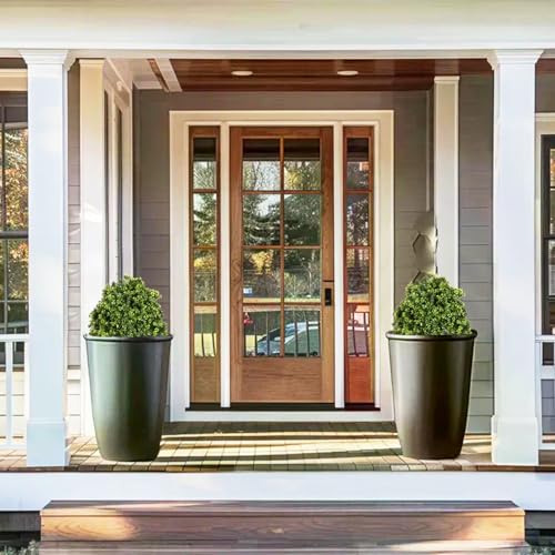 Silky Flower Store Artificial Boxwood Topiary Trees Set of 2, Outdoor UV Resistant Faux Evergreen Shrubs, Front Porch Planter Decor, 27in 3 3 Product: Azoco 27“ Realistic Artificial Boxwood Topiary Trees Set of 2, Faux Boxwood Plants Outdoor UV-Resistant, No Maintenance Curb Appeal Fake Evergreen Bushes & Shrubs for Front Porch Outside Planter Decor