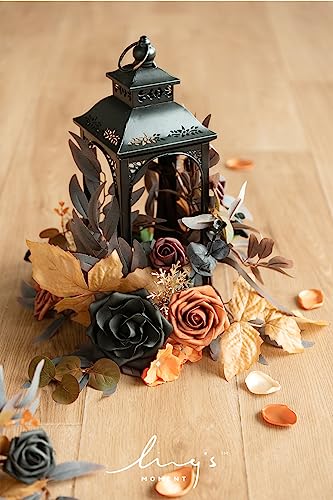 Silky Flower Store Black Artificial Flower Garland, Wedding Centerpiece Decor, 6 Pack 2ft Flexible Vine, 12ft Connected, 61cm 2 2 Product: Ling's Moment 6Pack 2ft Artificial Flowers Garland Black Lantern Flower Centerpieces Wedding Aisle Decor Chair Flowers Arch Floral for Signs DIY Table Wall Window Cake Halloween Decoration
