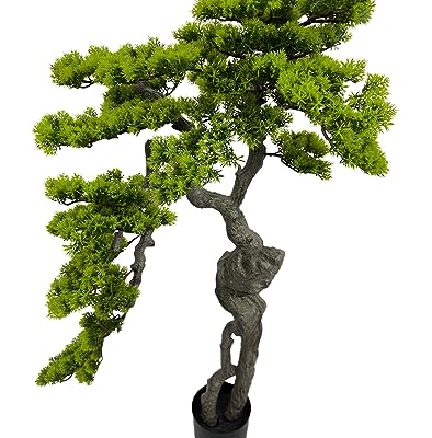 Product: AfanD 3.5ft（43in） Artificial Bonsai Tree Juniper Faux Plants Indoor Big Fake Plants Decor with Ceramic Pots for Home Table Office Desk Bathroom Shelf Bedroom Living Room Farmhouse Decorations