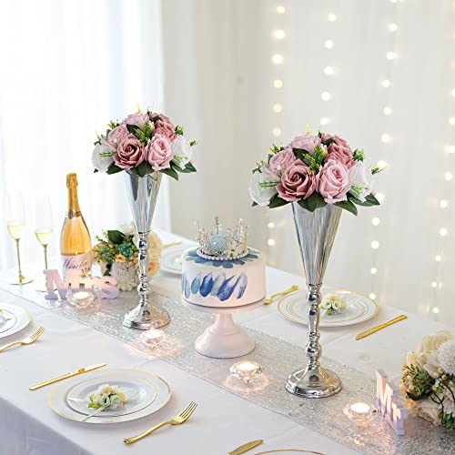 Silky Flower Store Pink Artificial Rose Kissing Ball Centerpiece, Wedding Table Floral Arrangement, Silk Flowers 25cm/10in 7 7 Product: Sziqiqi Flower Centerpieces for Tables Pink Kissing Balls for Wedding - Artificial Floral Arrangement Center Piece Decorations Flores Artificiales para Decoracion