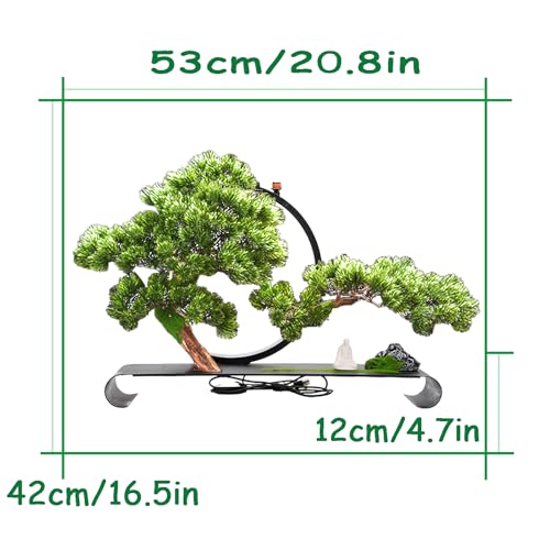 Product: Zen Artificial Tree with Lamp Rings, Realistic Simulation Bonsai, Welcome Pine Faux Potted with Backflow Incense, Artificial Bonsai for Home Office Garden Patio Farmhouse Decoration (Pines)