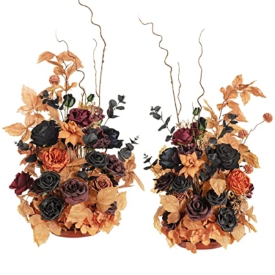 Product: Ling's Moment 41" Tall Fall Free Standing Artificial Flowers Arrangements 2 pcs Wedding Arch Altar Stage Decorations Classic Halloween Wedding for Ceremony Reception Church Backdrop Outdoor Party