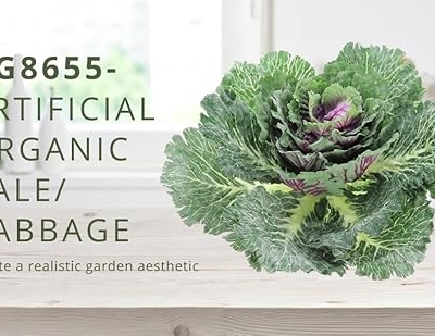 Silky Flower Store Faux Cabbage Artificial Vegetables, Green Decorative Produce, 4 Piece Set, Indoor Faux Farmhouse Décor, 20.5cm 9 9 Product: Admired By Nature Faux Cabbage Artificial Vegetables Realistic Fake Food Plants Props Artificial Decorative Cabbage Plant for Home Decor Wedding Kitchen Decoration Fake Food Display, Green, 4 Pc Set