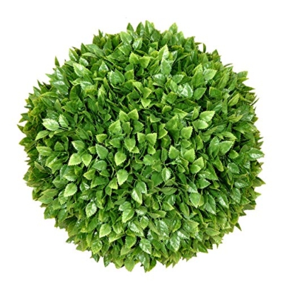 Product: SunnyRoyal Topiary Ball Artificial Outdoor Boxwood Balls Topiary Lifelike Plants, Round Topiary for Indoor/Outdoor Decore, Rose Leaf 15 Inch, 1 Piece