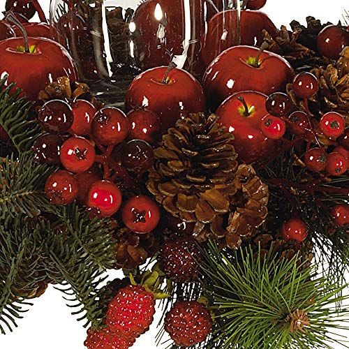 Product: Nearly Natural 4654 Candleabrum Holiday, Red, 17.5x8.5x17.5
