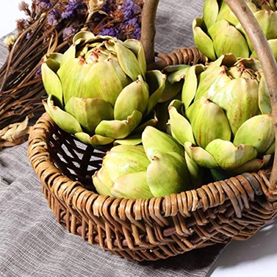 Silky Flower Store Artificial Artichoke Decor, Large Green Faux Vegetables Home Decor, Realistic Faux Plant Accent 9pcs 11 11 Product: Large Green Artificial Artichoke Vegetables Fake Artichoke for Home Decor (Green(9pcs))
