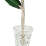 Product: Living Gold Real Rose Dipped in Platinum w/Vase (2-Tone Yellow)