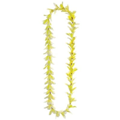Product: SilksAreForever 48" Silk Frangipani Plumeria Flower Lei Necklace -White/Yellow (Pack of 24)