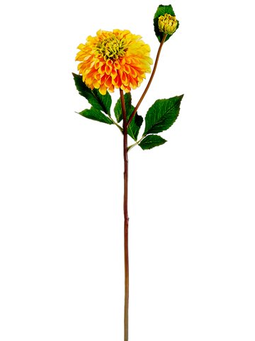 Product: Arcadia Silk Plantation 24" Dahlia Spray Orange Yellow (pack of 12)