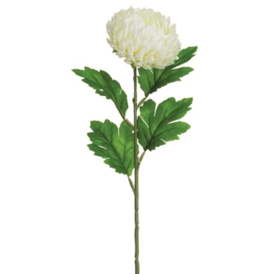Product: 23" Mum Silk Flower Stem -White (Pack of 12)