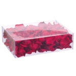 Product: One Box of 200 Red Fabric Rose Petals