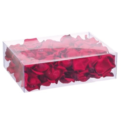 Product: One Box of 200 Red Fabric Rose Petals