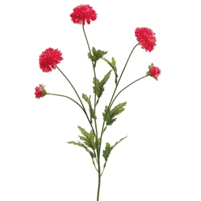 Product: 28" Pompon Mum Silk Flower Stem -Cerise (Pack of 12)