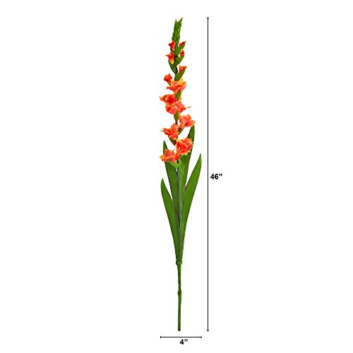 Silky Flower Store Artificial Gladiolus Flower Set of 3, Nearly Natural Faux Floral Stems, Indoor Home Décor, 46in. 1 1 Product: Nearly Natural 46in. Gladiolus Artificial Flower (Set of 3)