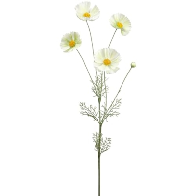 Product: 36" Silk Cosmos Flower Stem -Cream/Green (Pack of 12)