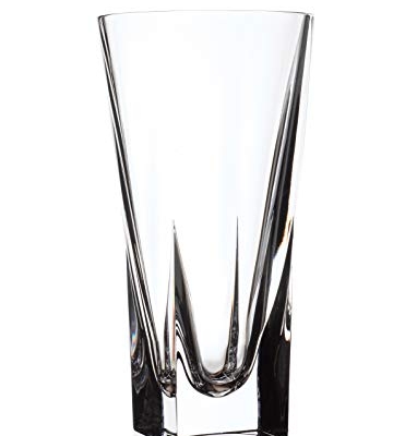 Product: Barski Vase - Crystal Glass - 12" H - for Flowers - Roses - Square Bottom - Round Opening - Made in Europe