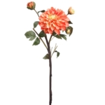 Product: 23.5" Silk Dahlia Flower Stem -2 Tone Coral (Pack of 12)