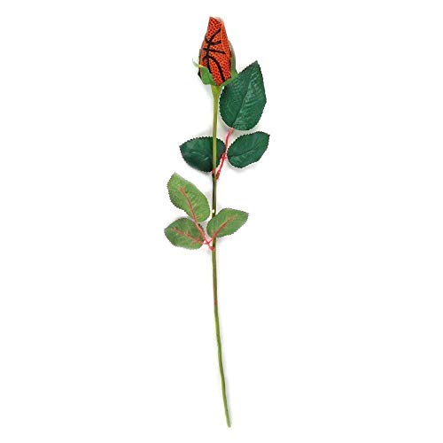 Silky Flower Store Basketball Rose Handmade Decorative Stem, Faux Floral Sports Roses Pack of 12, 18in 2 2 Product: Basketball Rose (Pack of 12) - Handmade, Original Design by Sports Roses