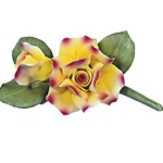 Product: Capodimonte Rose and Bud YELO 6"