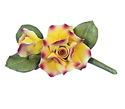 Product: Capodimonte Rose and Bud YELO 6"