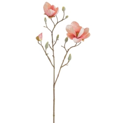 Product: SilksAreForever 21" Silk Japanese Magnolia Flower Stem -Pink (Pack of 12)
