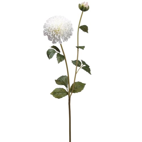 31" Silk Dahlia Flower Stem -White (Pack of 12) - Artificial Flower Arrangements Product: 31" Silk Dahlia Flower Stem -White (Pack of 12)