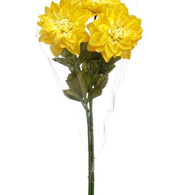 Product: Arcadia Silk Plantation 26" Dahlia Bundle x3 Yellow (Pack of 12)