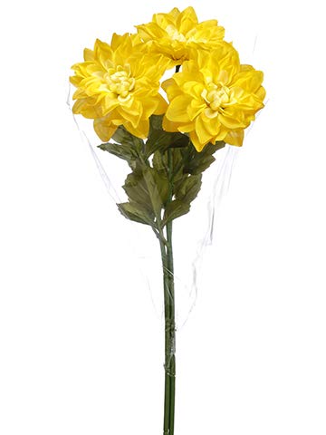 Arcadia Silk Plantation 26" Dahlia Bundle x3 Yellow (Pack of 12) - Artificial Flower Arrangements Product: Arcadia Silk Plantation 26" Dahlia Bundle x3 Yellow (Pack of 12)