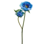 Product: 19" Silk Peony Flower Stem -Blue/Delphinium (Pack of 12)