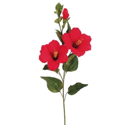 Product: 31" Hibiscus Spray x2 w/Bud Red (Pack of 12)