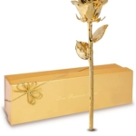 Product: Forever Rose 24K Gold Dipped Real Rose – Handmade, Long-Lasting Preserved Flower in Gold Gift Box – Romantic Gift for Anniversary, Valentine's Day, Mother's Day, Birthday, Wedding, Wife, Girlfriend