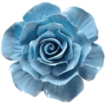 Product: ALYCASO Rose Ceramic Flower Wall Décor Artificial 3D Flower Wall Art for Living Room Home Hallway Bedroom Kitchen Farmhouse Bathroom Dining Room, Blue, 7.08 inch