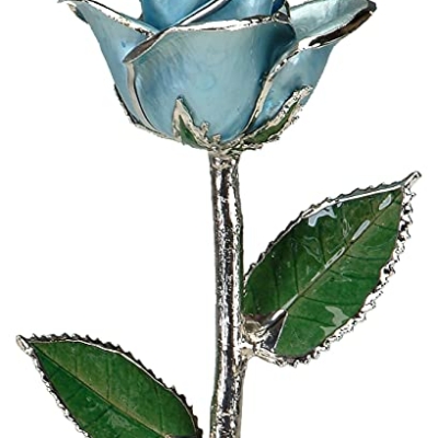 Product: Living Gold Real Rose Dipped in Platinum (Light Blue)