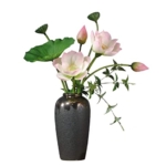 Product: Artificial Flower Bouquet Fake Flowers Artificial Flowers, Fake Lotus Silk Flowers Decor Realistic Flower Arrangements Table Centerpieces Decoration Faux Flowers Floral (Color : A)
