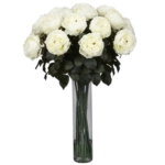 Product: Nearly Natural Fancy Rose Silk Flower Arrangement