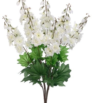 Product: 26" Delphinium Bush x7 Cream White (Pack of 12)