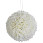 Product: 10" Rose Kissing Ball Cream (Pack of 2)