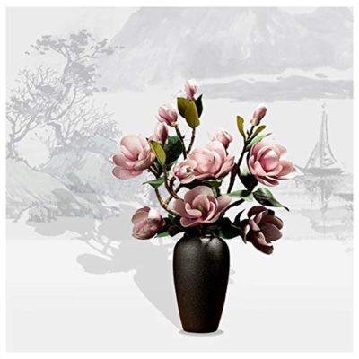 Silky Flower Store Artificial Magnolia Flower Vase Set, Living Room Tabletop Decor, Porch Bouquet, Low Maintenance Faux Floral Arrangement 20.5cm 11 11 Product: YYDS Vase Set Living Room Magnolia Artificial Flower Decoration Tea Table Porch Decorative Floral Ornaments Table Silk Flower Dried Bouquet Artificial Flowers