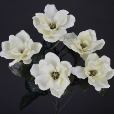 Product: House of Silk Flowers Artificial 21-inch Cream Magnolia Bush (6 Bushes)