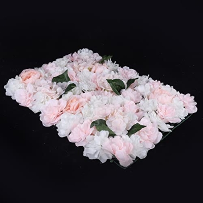 Product: LOYALHEARTDY 6 pcs Flower Wall Panel Artificial Flower Backdrop Silk Flower Bouquet Wall for Home Turf Wedding Party Venue Background Wall Decor（Dahlia,Champagne, Peonies, Leaves）