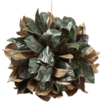 Product: Arcadia Silk Plantation 16" Magnolia Leaf Hanging Ball Green (pack of 2)
