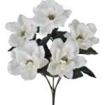 Product: House of Silk Flowers Artificial 21-inch White Magnolia Bush (6 Bushes)