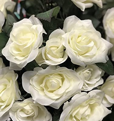 Product: Amerique, Green 4 Feet Gorgeous & Lifelike White Artificial Tree 12 Rose Twist Trunks, with Nursery Pot, Real Touch Tech, 485 Leaves, 4' with 48 Flowers