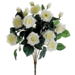 Product: 15" Silk Rose Flower Bush -Cream (Pack of 12)