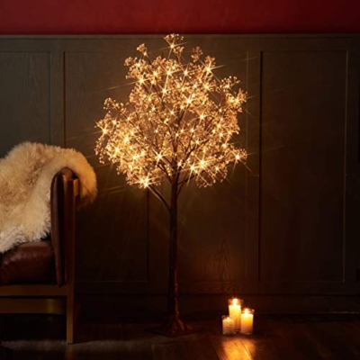Product: Hairui Lighted Gypsophila Tree 4FT 90 LED Artificial Baby Breath Flowers with Lights for Wedding Party Winter Christmas Holiday Decoration