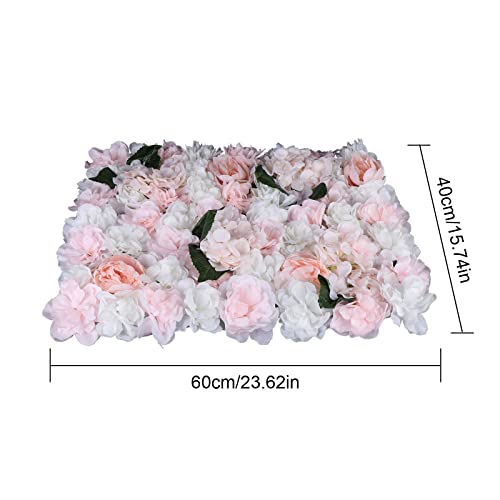 Product: LOYALHEARTDY 6 pcs Flower Wall Panel Artificial Flower Backdrop Silk Flower Bouquet Wall for Home Turf Wedding Party Venue Background Wall Decor（Dahlia,Champagne, Peonies, Leaves）