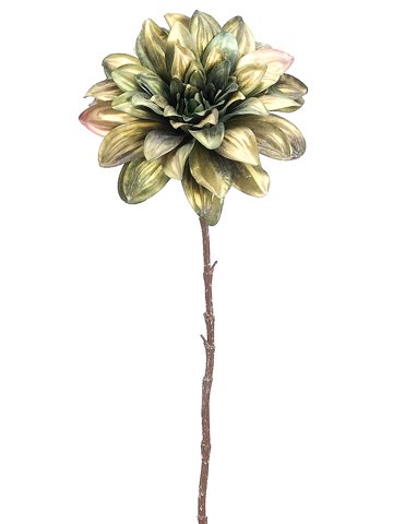 Arcadia Silk Plantation 27" Dahlia Spray Green (Pack of 12) - Artificial Flower Arrangements Product: Arcadia Silk Plantation 27" Dahlia Spray Green (Pack of 12)