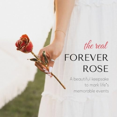 Product: Forever Rose Real Rose Dipped in Silver, Handcrafted Preserved Rose in Luxury Gold Gift Box, Romantic Gift for Her, Elegant Keepsake for Anniversary, Birthday, or Any Special Occasion