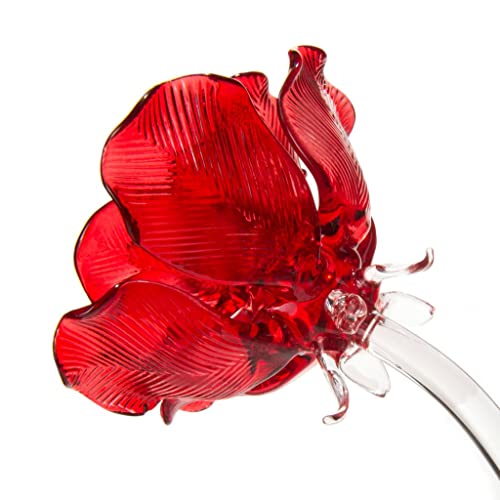Silky Flower Store Artificial Red Rose Floral Stem, Waterford Fleurology, Hand Applied Petals, Elegant Faux Flower Decor 20.5cm 8 8 Product: Waterford Fleurology Red Rose